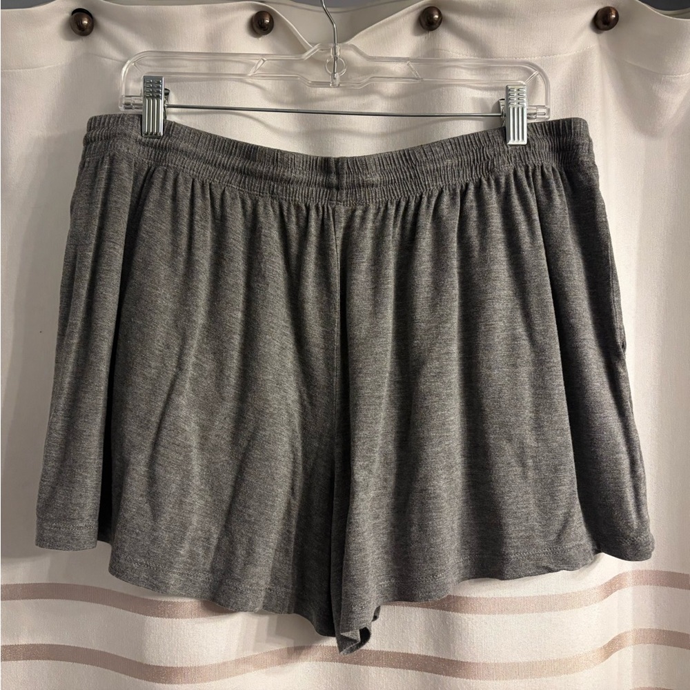 Gray Drawstring Lounge Shorts - Picture 3 of 3